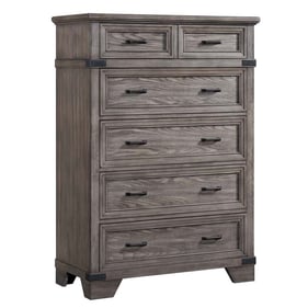 Intercon Forge Brushed Steel 6 Drawer Standard Chest