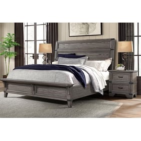 Intercon Forge Brushed Steel 2pc Bedroom Set with Queen Panel Bed