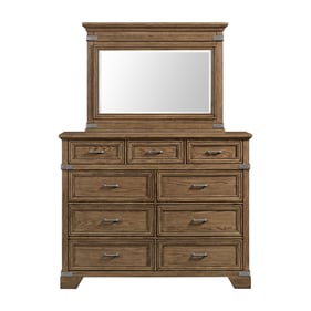 Intercon Forge Weathered Chestnut Dresser and Mirror