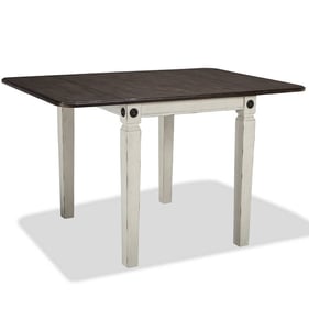 Intercon Glennwood White Charcoal Drop Leaf Dining Table