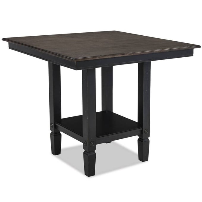 Intercon Glennwood Black Charcoal Square Gathering Table INT-GW-TA-4242G-RBC-C