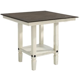 Intercon Glennwood White Charcoal Square Gathering Table