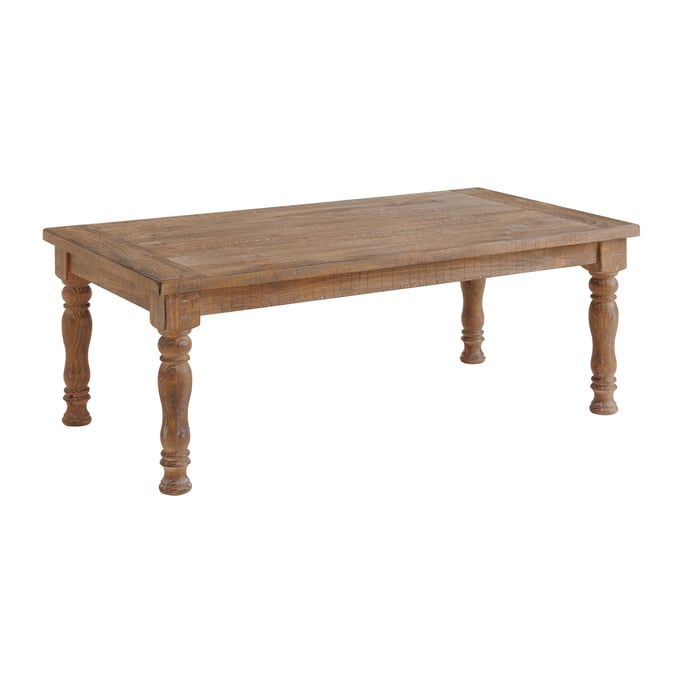 Intercon Highland Sandwash Turned Leg Coffee Table INT-HI-TA-5028T-SWH-C