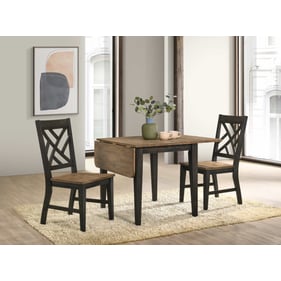 Intercon Harper Brushed Brown Pecan 3pc Dining Room Set