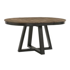 Intercon Harper Brushed Brown Pecan Round Dining Table