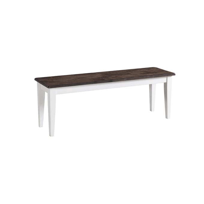 Intercon Kona Gray White Backless Bench INT-KA-CH-1650W-GWH-RTA