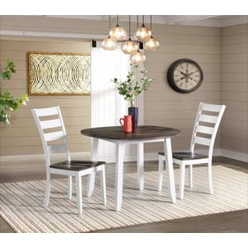 Intercon Kona Gray White 3pc Dining Room Set