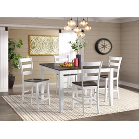 Intercon Kona Gray White 5pc Counter Height Set