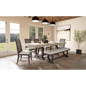 Intercon Kirkwood Reclaimed Oak Tobacco 7pc Dining Room Set