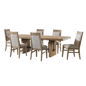 Intercon Landmark Weathered Oak 7pc Dining Room Set