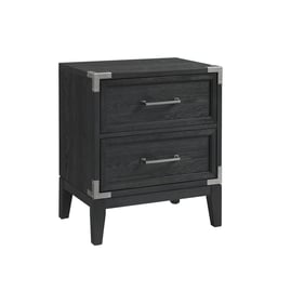 Intercon Laguna Weathered Steel 2 Drawers Nightstand