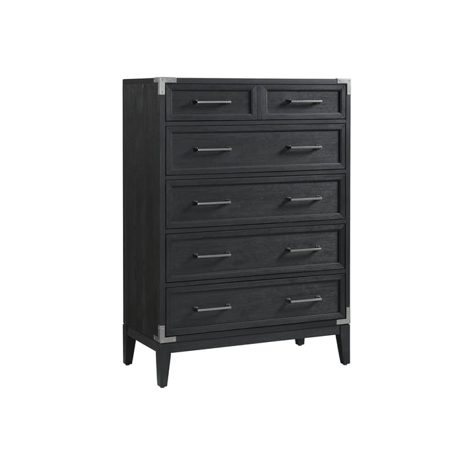 Intercon Laguna Weathered Steel 5 Drawers Chest INT-LG-BR-2405-WST-C