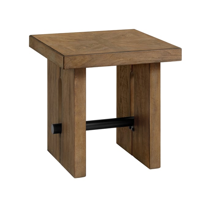 Intercon Landmark Weathered Oak End Table INT-LM-TA-2424-WOA-C