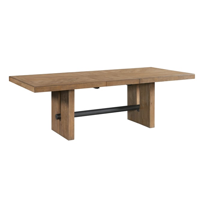 Intercon Landmark Weathered Oak Trestle Table INT-LM-TA-4296-WOA