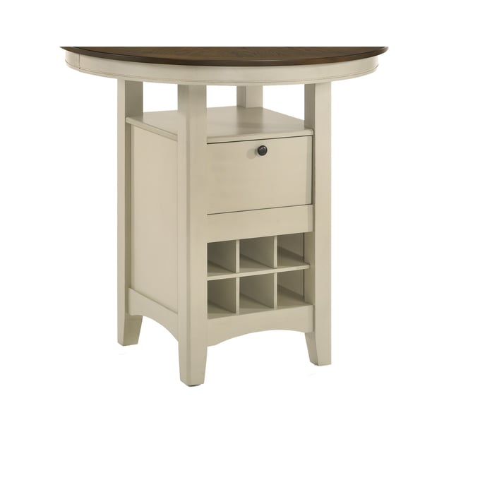 Intercon Mission Casuals Rustic White French Oak 42 Pub Table Base INT-MI-TA-4242P-RFO-BSE