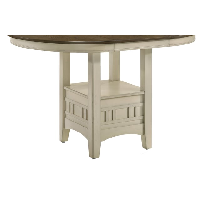 Intercon Mission Casuals Rustic White French Oak Gathering Table Ped Base INT-MI-TA-4260G-RFO-BSE