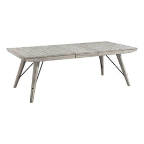 Intercon Modern Rustic Weathered White Trestle Dining Table