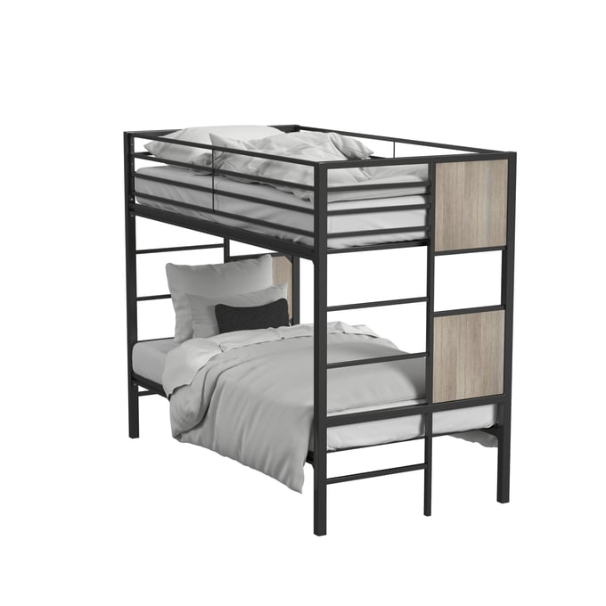 Intercon Midtown Youth Black Ebano Twin Over Twin Bunk Bed INT-MY-BR-4080TT-BEB-C