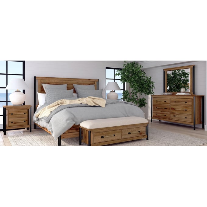 Intercon Norcross 4pc Queen Bedroom Set INT-NC-BR-8060Q-HCK-BR-S4