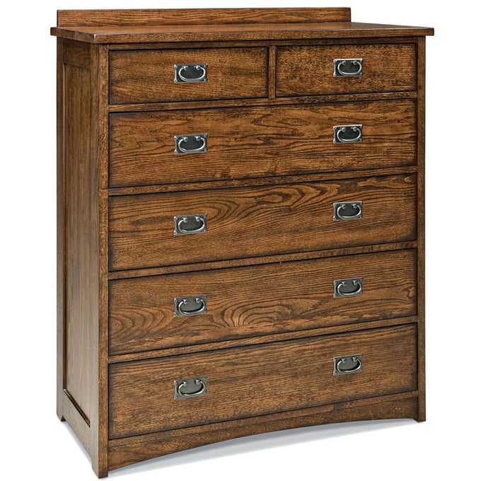 Intercon Oak Park Mission 6 Drawer Chest INT-OP-BR-5806-MIS-C