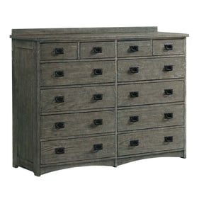 Intercon Oak Park Brushed Pewter 12 Drawer Dresser