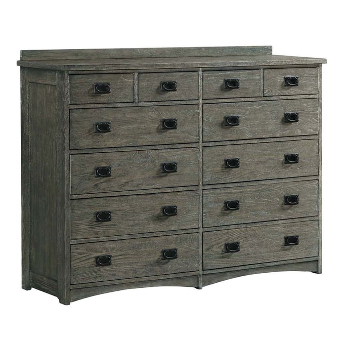 Intercon Oak Park Brushed Pewter 12 Drawer Dresser INT-OP-BR-5812-PEW-C