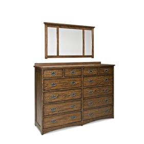 Intercon Oak Park Mission Dresser And Mirror