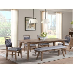 Intercon Oslo Weathered Chestnut 6pc Dining Room Set