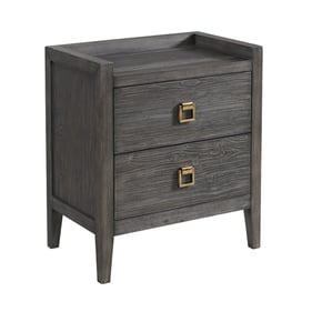 Intercon Portia Brushed Brindle 2 Drawer Nightstand