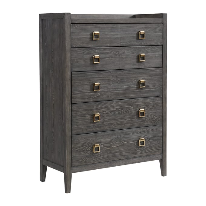 Intercon Portia Brushed Brindle 5 Drawer Chest INT-PO-BR-9505-BDL-C