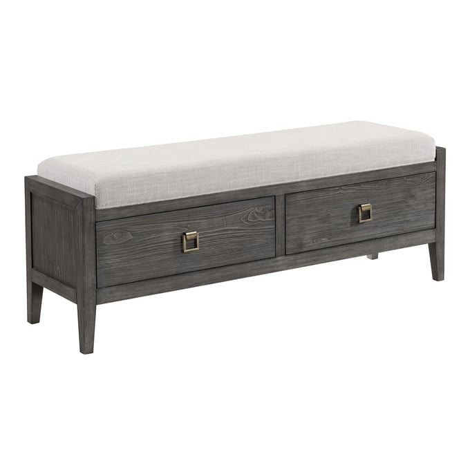 Intercon Portia Brushed Brindle Storage Bench INT-PO-BR-9558B-BDL-C