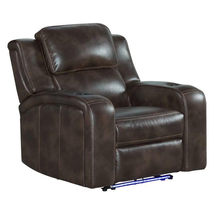 Intercon Silhouette Bolero Coffee Dual Power Recliner INT-SE-RC-140DPR-COF-C