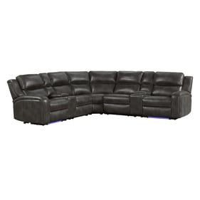 Intercon Silhouette Bolero Slate 7pc Power Sectional