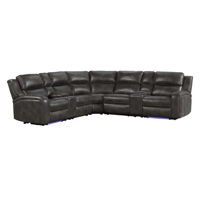 Intercon Silhouette Bolero Slate 7pc Power Sectional INT-SILHOUETTE-SEC1