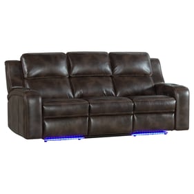 Intercon Silhouette Bolero Coffee Dual Power Recliner Sofa