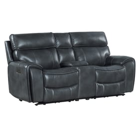 Intercon Summit Bolero Slate 3pc Loveseat with Console