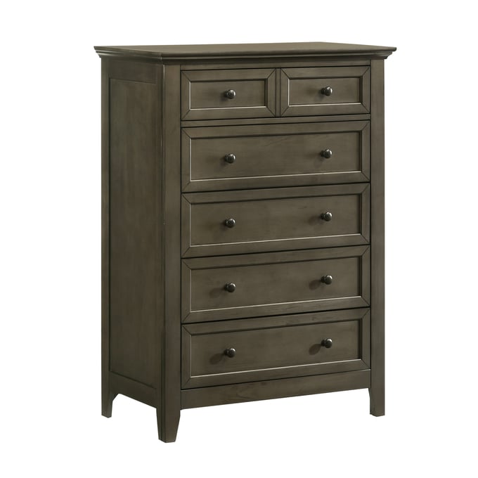 Intercon San Mateo Youth Gray 5 Drawer Chest INT-SM-BR-4305-GRY-C