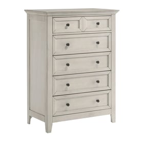 Intercon San Mateo Rustic White 5 Drawer Chest