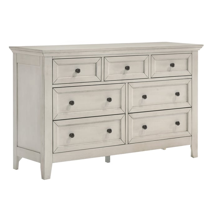 Intercon San Mateo Youth Rustic White 7 Drawer Dresser INT-SM-BR-4307-RWH-C