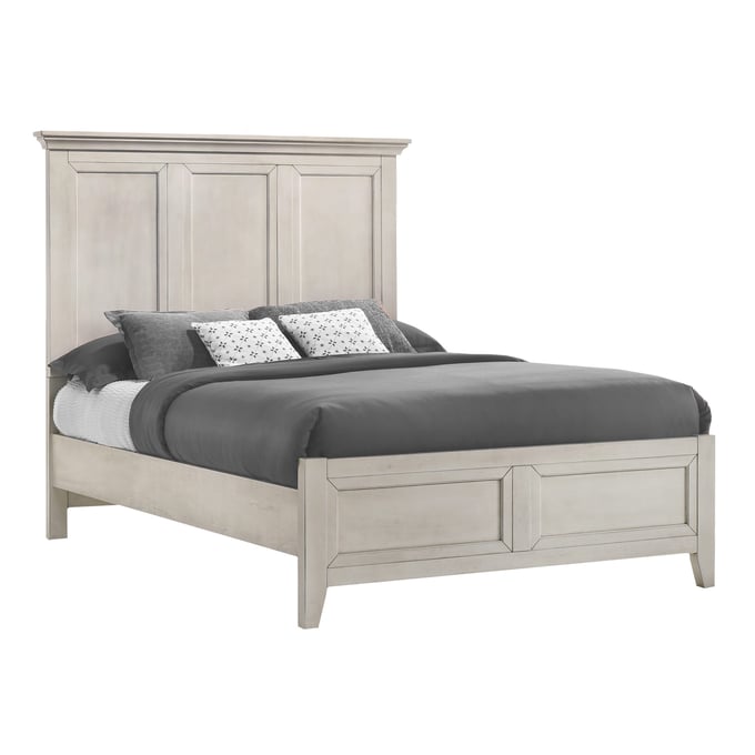 Intercon San Mateo Rustic White 4pc Bedroom Set With Full Panel Bed INT-SM-BR-4325F-RWH-BR-S2-4PC