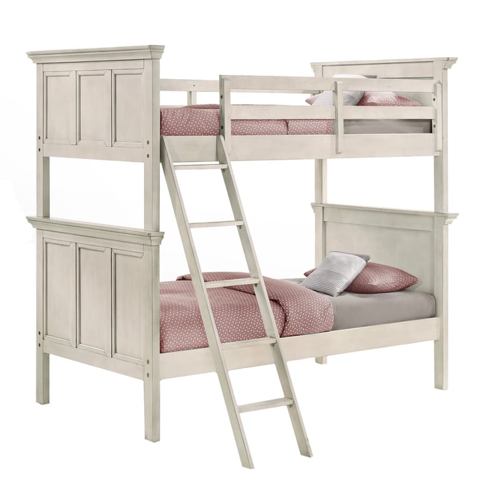 Intercon San Mateo Youth Rustic White Twin Over Twin Bunk Bed INT-SM-BR-4560-RWH-TTBB