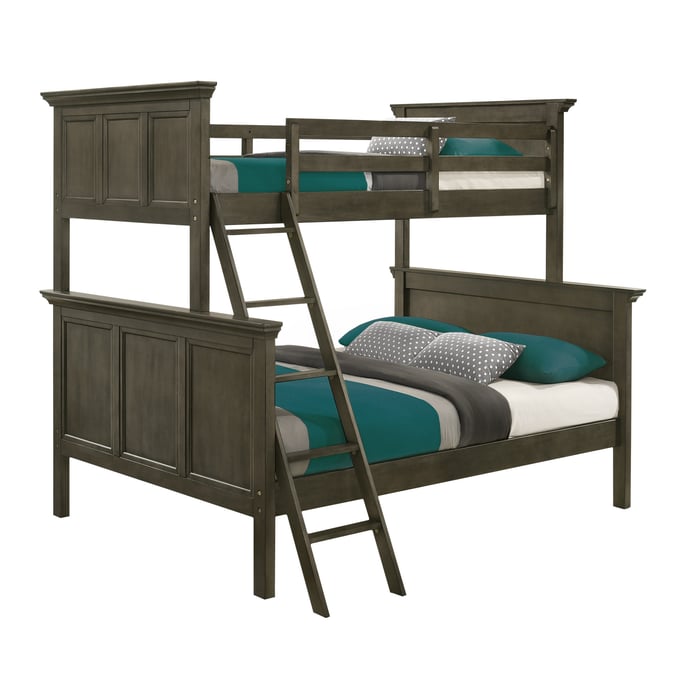 Intercon San Mateo Youth Gray Twin Over Full Bunk Bed INT-SM-BR-4660-GRY-TFBB