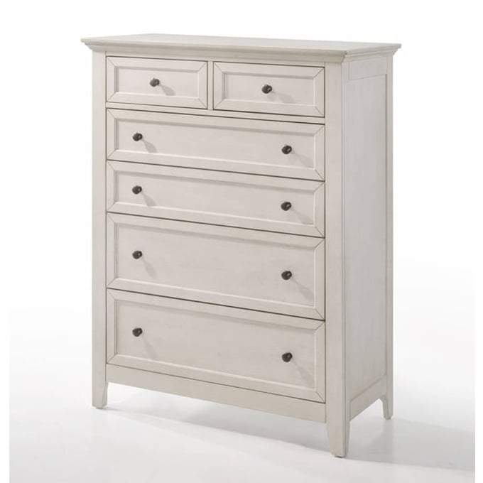 Intercon San Mateo White 6 Drawer Chest INT-SM-BR-8806-RWH-C