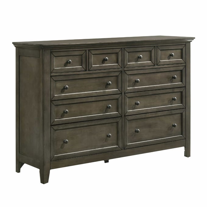 Intercon San Mateo Gray 10 Drawer Dresser INT-SM-BR-8810-GRY-C