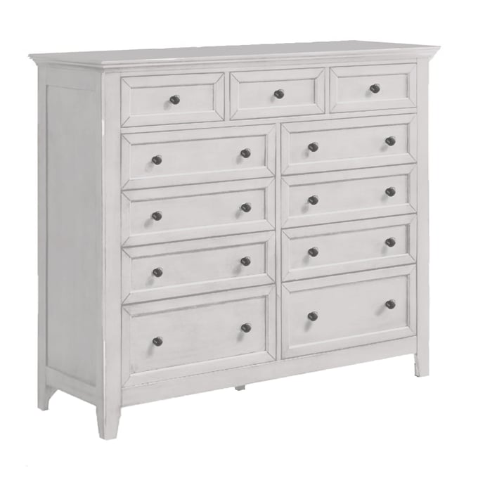 Intercon San Mateo Rustic White 11 Drawer Chest INT-SM-BR-8811GC-RWH-C