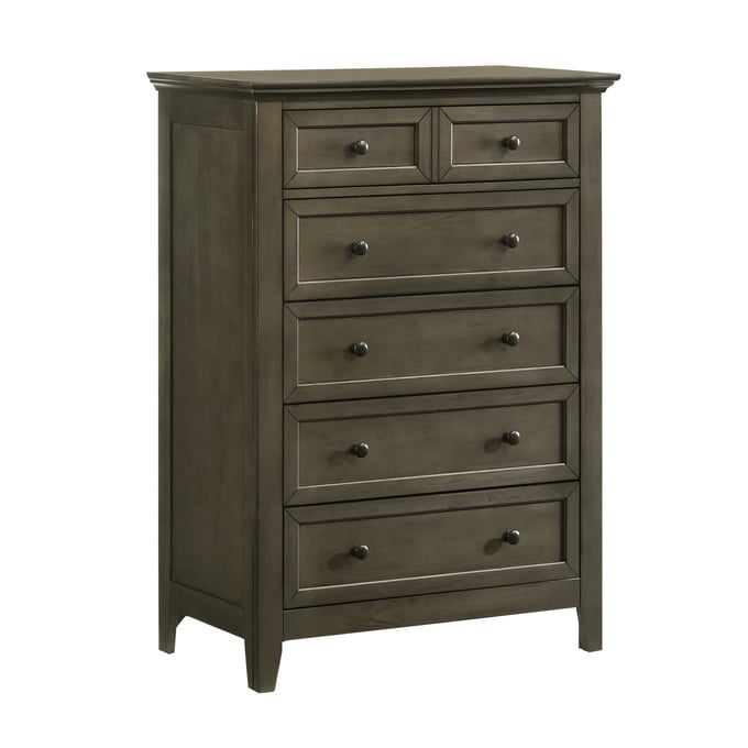 Intercon San Mateo Youth Gray 5 Drawer Chest INT-SM-BR-N4305-GRY-C