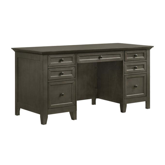 Intercon San Mateo Gray 62 Inch Executive Desk INT-SM-HO-6230ED-GRY-C