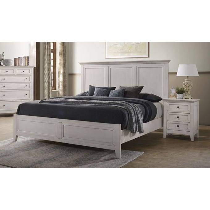 Intercon San Mateo White 2pc Bedroom Set with Queen Panel Bed | The ...