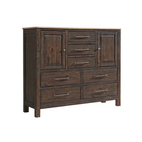 Intercon Transitions Driftwood Sable 7 Drawers Gentlemans Chest with Doors