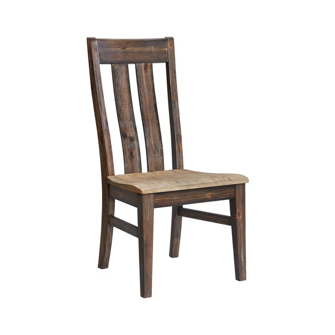 Intercon Transitions Driftwood Sable Wood Seat Side Chair INT-TR-CH-785W-DWS-RTA